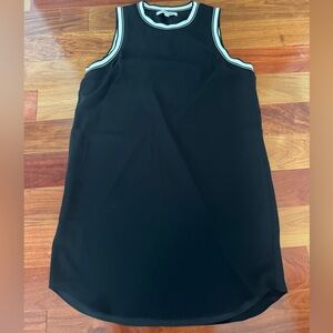 Elizabeth and James Black Dress with White Trim
